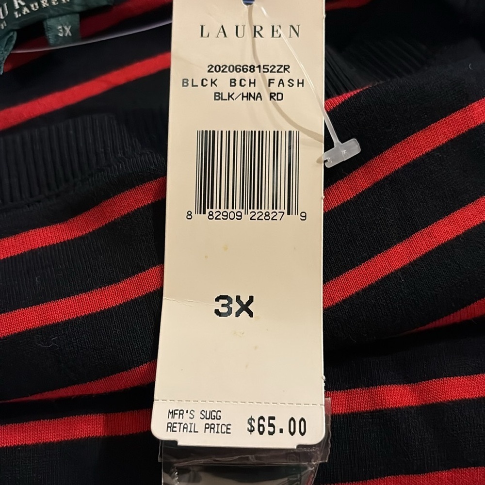Ralph Lauren Black and Red Striped Blouse - Picture 5 of 5